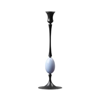 E.R. Butler Biedermeier Oxidized Bronze Candlestick no. 207 with Ibis Egg