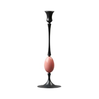 E.R. Butler Biedermeier Oxidized Bronze Candlestick no. 207 with Wren Egg