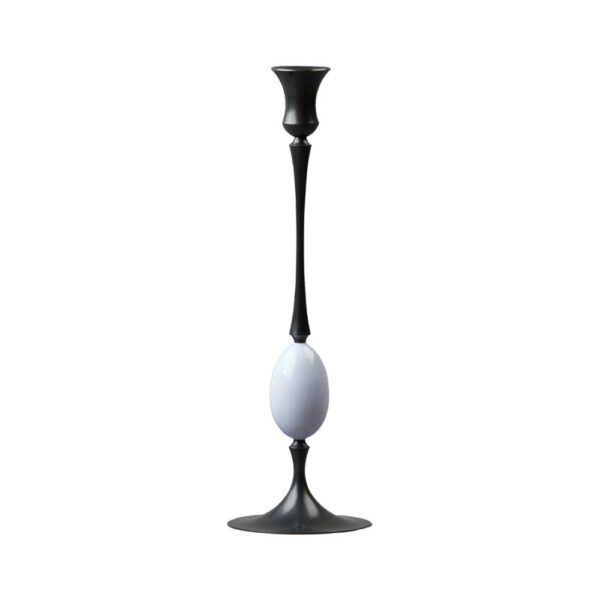 E.R. Butler Biedermeier Oxidized Bronze Candlestick no. 207 with Nightingale Egg E.R. Butler Biedermeier Oxidized Bronze Candlestick no. 207 with Nightingale Egg