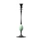 E.R. Butler Biedermeier Oxidized Bronze Candlestick no. 211 with Thrush Egg