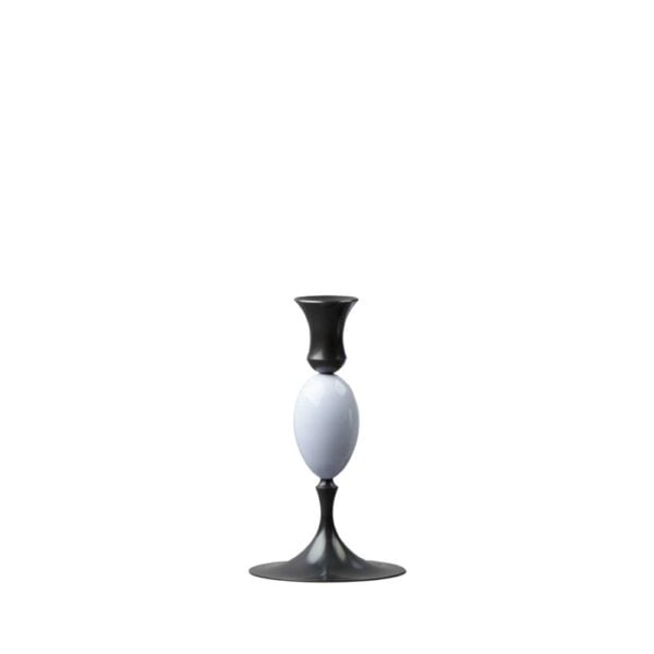 E.R. Butler Biedermeier Oxidized Bronze Candlestick no. 203 with Nightingale Egg E.R. Butler Biedermeier Oxidized Bronze Candlestick no. 203 with Nightingale Egg