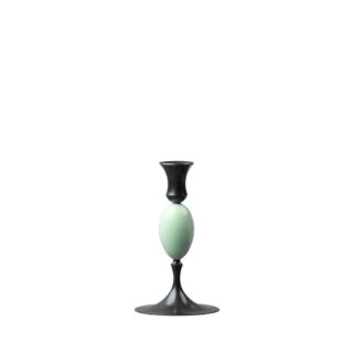 E.R. Butler Biedermeier Oxidized Bronze Candlestick no. 203 with Thrush Egg