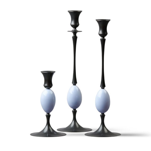 E.R. Butler Biedermeier Candlesticks Oxidized Bronze with Ibis Egg E.R. Butler Biedermeier Candlesticks Oxidized Bronze with Ibis Egg