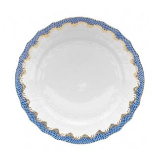 Herend Fish Scale Blue Dinner Plate