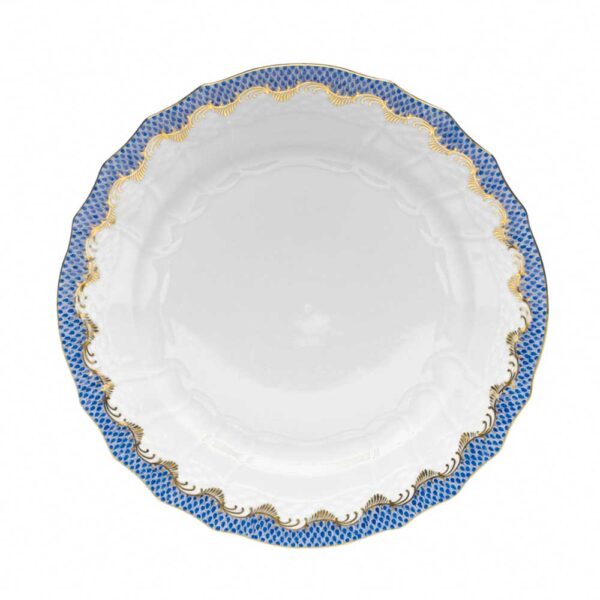 Herend Fish Scale Blue Dinner Plate Herend Fish Scale Blue Dinner Plate