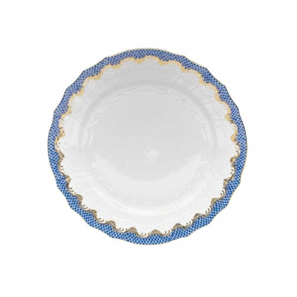 Herend Fish Scale Blue Salad Plate Herend Fish Scale Blue Salad Plate
