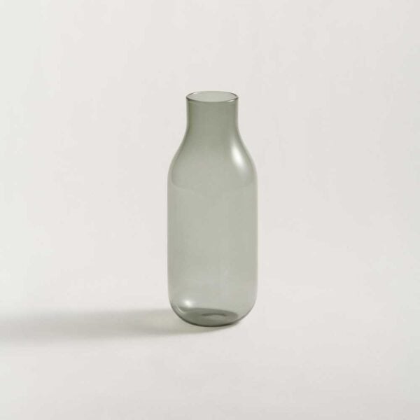 R+D.Lab Helg 1L Carafe Fog Gray hand-blown borosilicate glass, dishwasher safe