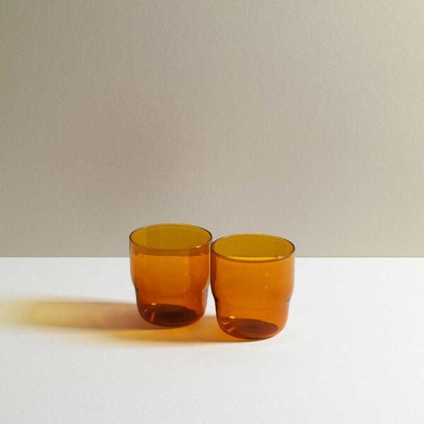 R+D.Lab Helg Tumbler Amber – Set of 2 R+D.Lab Helg Tumbler Amber – Set of 2 hand-blown borosilicate glass, dishwasher safe