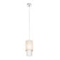 Saint-Louis Cadence Small Pendant Light With Paper Lampshade Chrome-Plated