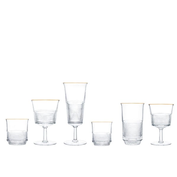 Saint-Louis Cadence Gold Rim Glassware
