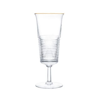 Saint-Louis Cadence Gold Rim Champagne Flute