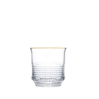 Saint-Louis Cadence Gold Rim Medium Cylindrical Tumbler