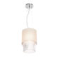 Saint-Louis Cadence Large Pendant Light with Paper Lampshade Chrome-Plated, mouth-blown, mouth-turned crystal lighting