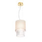 Saint-Louis Cadence Large Pendant Light with Paper Lampshade Golden, mouth-blown, mouth-turned crystal lighting