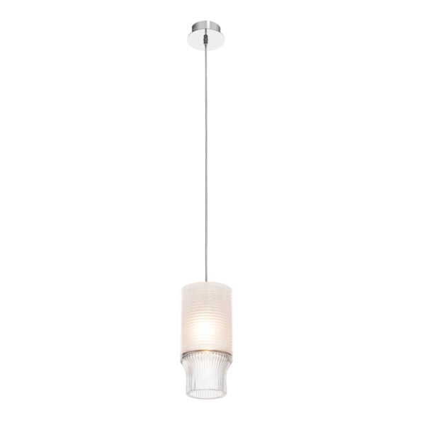 Saint-Louis Cadence Small Pendant Light with Crystal Lampshade Chrome-Plated Saint-Louis Cadence Small Pendant Light with Crystal Lampshade Chrome-Plated, mouth-blown, mouth-turned crystal lighting