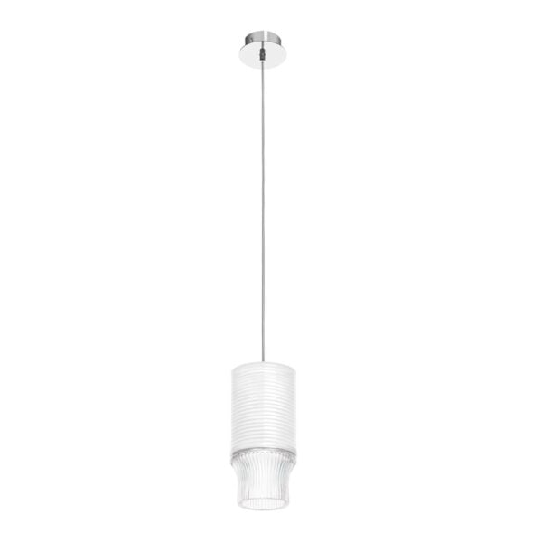 Saint-Louis Cadence Small Pendant Light with Crystal Lampshade Chrome-Plated Saint-Louis Cadence Small Pendant Light with Crystal Lampshade Chrome-Plated