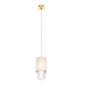 Saint-Louis Cadence Small Pendant Light with Paper Lampshade Golden, mouth-blown, mouth-turned crystal lighting