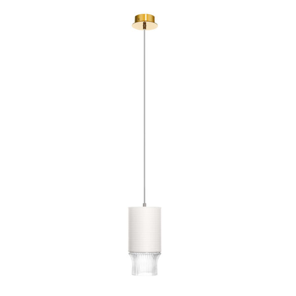 Saint-Louis Cadence Small Pendant Light with Paper Lampshade Chrome-Plated Saint-Louis Cadence Small Pendant Light with Paper Lampshade Chrome-Plated