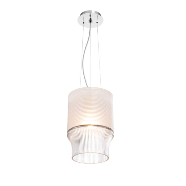 Saint-Louis Cadence Large Pendant Light with Crystal Lampshade Chrome-Plated Saint-Louis Cadence Large Pendant Light with Crystal Lampshade Chrome-Plated