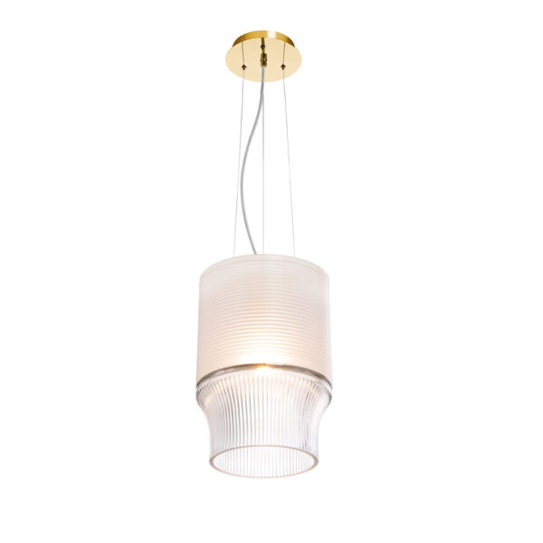 Saint-Louis Cadence Large Pendant Light with Crystal Lampshade Golden Saint-Louis Cadence Large Pendant Light with Crystal Lampshade Golden