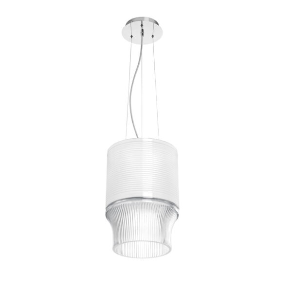 Saint-Louis Cadence Large Pendant Light with Crystal Lampshade Chrome-Plated Saint-Louis Cadence Large Pendant Light with Crystal Lampshade Chrome-Plated
