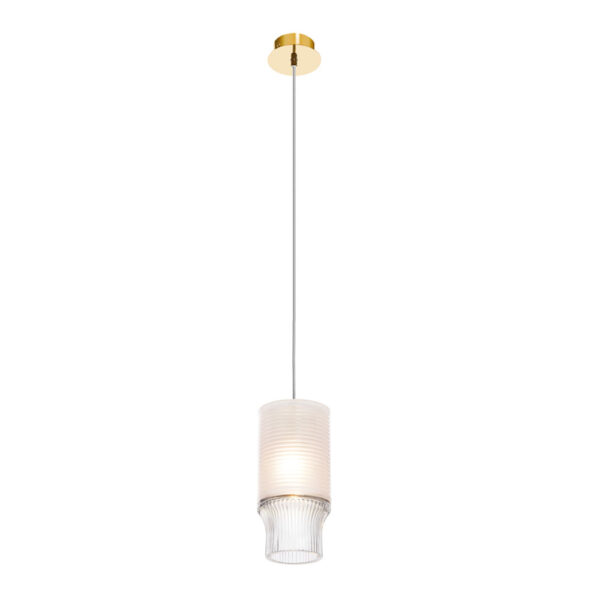 Saint-Louis Cadence Small Pendant Light With Crystal Lampshade Golden Saint-Louis Cadence Small Pendant Light With Crystal Lampshade Golden