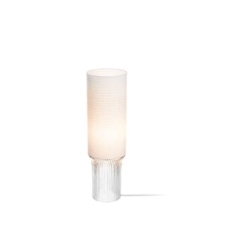 Saint-Louis Cadence Small Table Lamp with Paper Lampshade, mouth-blown, mouth-turned crystal lighting