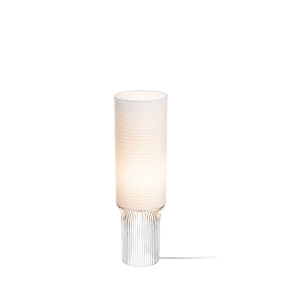 Saint-Louis Cadence Small Table Lamp with Paper Lampshade, mouth-blown, mouth-turned crystal lighting
