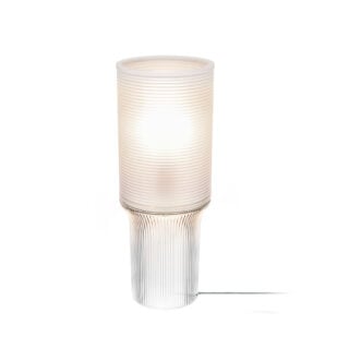 Saint-Louis Cadence Tall Table Lamp with Crystal Lampshade, mouth-blown, mouth-turned crystal lighting