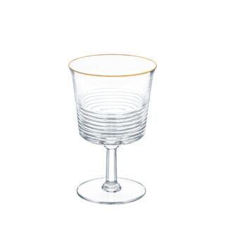 Saint-Louis Cadence Gold Rim Water Glass No. 2 Diving View