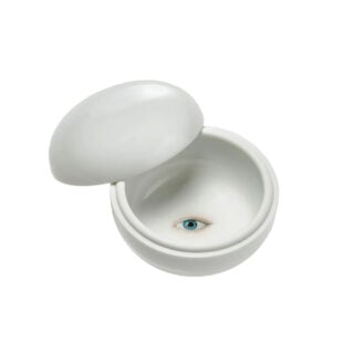 Nymphenburg Painted Eye Bonbonniere No.2, hand painted eye on hand made porcelain