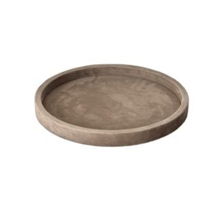 Michaël Verheyden Circle Tray Small in Ivory Suede | Kneen & Co