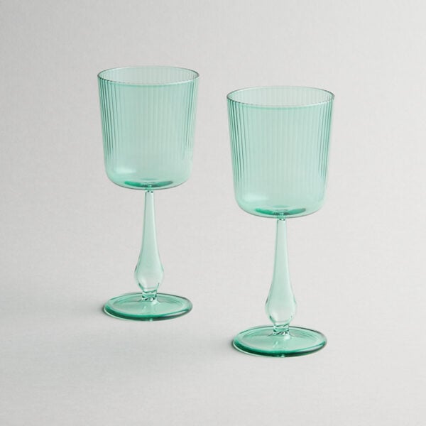 LUISA_CALICE_JADE_GREEN_LCTD_31-1200x1200px-100KB R+D.Lab Luisa Calice Jade Green Millerighe – Set of 2 | Kneen & Co