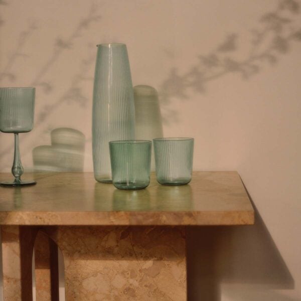 LUISA_HR_R.D.LAB_LOOKBOOK28199-1200x1200px-100KB R+D.Lab Luisa Glassware Millerighie Jade Green | Kneen & Co