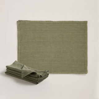 R+D.Lab Tela Olive Buff Table Linens