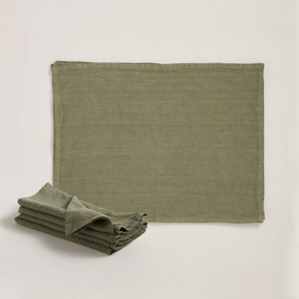 R+D.Lab Tela Olive Buff Table Linens R+D.Lab Tela Olive Buff Table Linens
