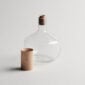 R+D.Lab Trulli Short Bottle Clear hand-blown borosilicate glass, dishwasher safe