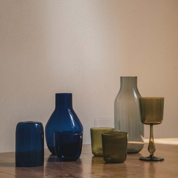 R+D.Lab Tuccio Lyons Blue & Fog Gray Glassware | Kneen & Co