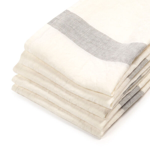 Libeco Porticcio Tea-Towel Grey – Set of 2