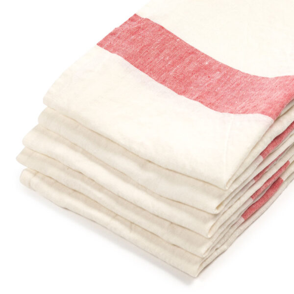 Libeco Porticcio Tea-Towel Red – Set of 2
