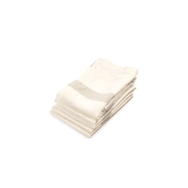 Libeco Porticcio Tea-Towel Stone – Set of 2