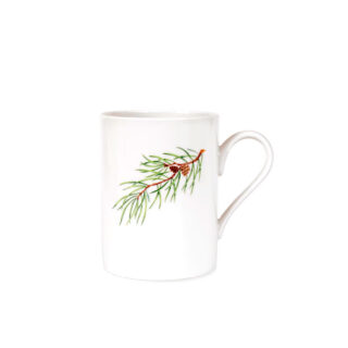 Augarten Fir Branches With Golden Pinecone Mug | Kneen & Co