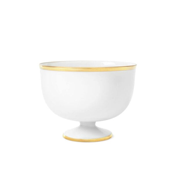 Augarten White Ice Cream Bowl with Gold Rim Augarten White Ice Cream Bowl with Gold Rim