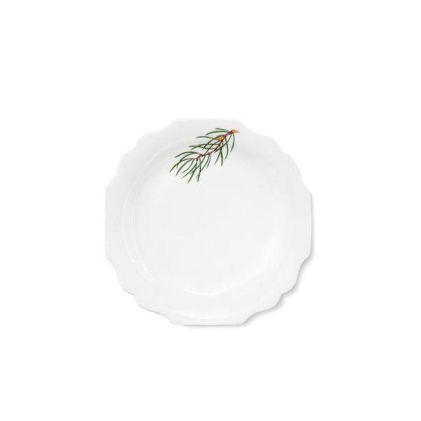 Augarten Fir Branches with Golden Pinecone Bread Plate Augarten Fir Branches with Golden Pinecone Bread Plate
