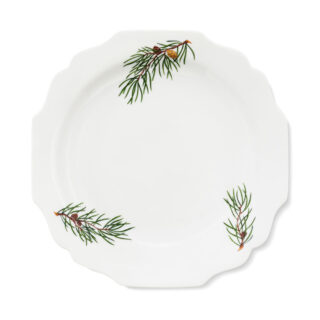 Augarten Fir Branches with Golden Pinecone Dinner Plate