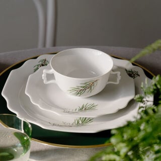 Augarten Fir Branches with Golden Pinecone Dinnerware