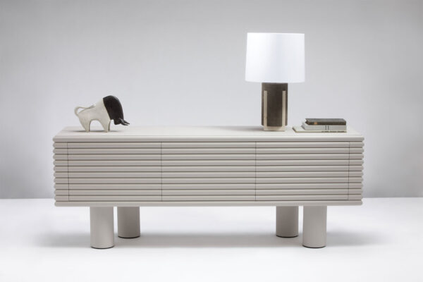 Giobagnara Scala Lacquered and Leather Sideboard Giobagnara Scala Lacquered and Leather Sideboard