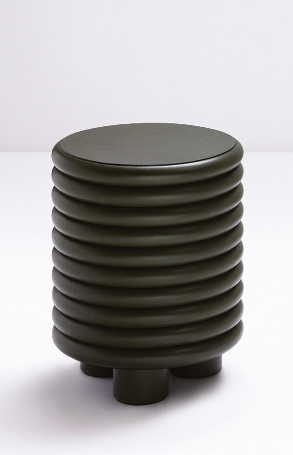 Giobagnara Scala Stool, custom leather stool