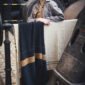 Libeco Oscar Throw Black Stripe