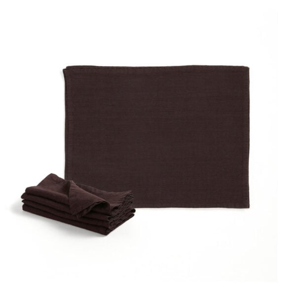 R+D.Lab Tela Plum Red Table Linens | Kneen & Co